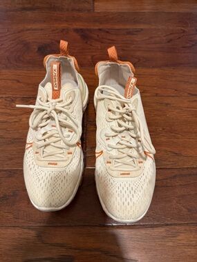 Nike Cream and Orange Lightweight Running Shoes